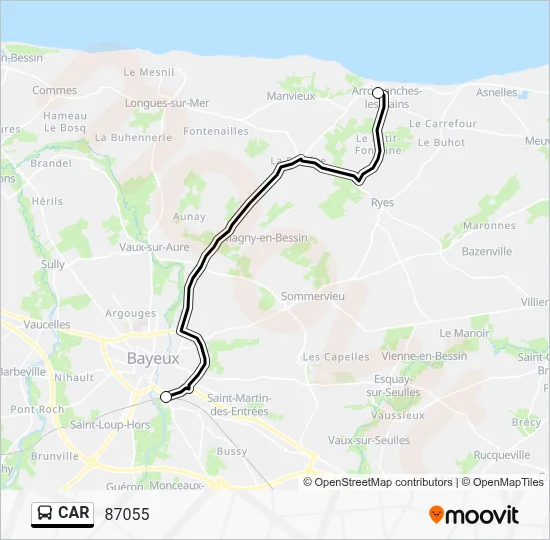 CAR Bus Line Map