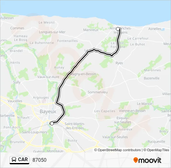 CAR Bus Line Map