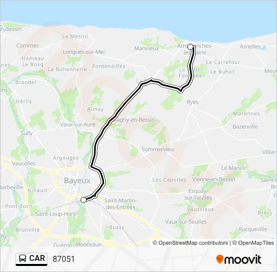 CAR Bus Line Map