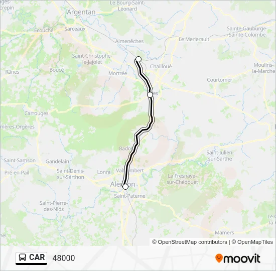 CAR Bus Line Map