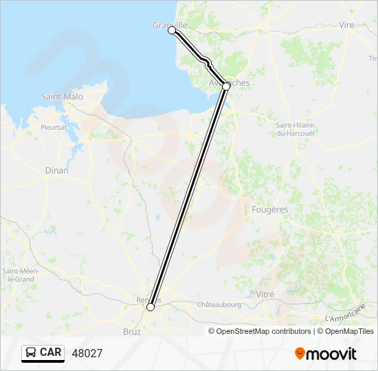 CAR Bus Line Map