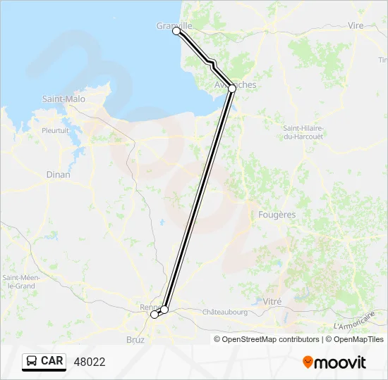 CAR Bus Line Map