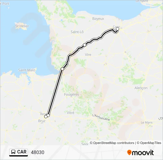 CAR Bus Line Map