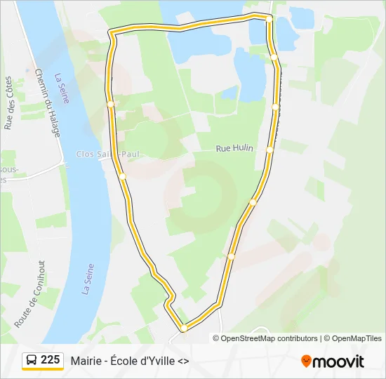 225 Bus Line Map
