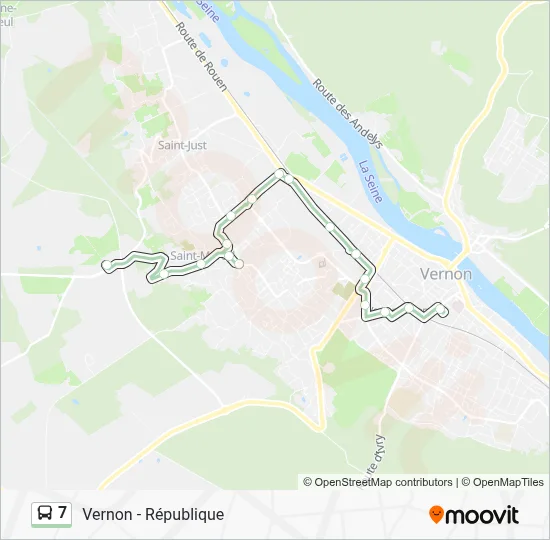 Mapa de 7 de autobús