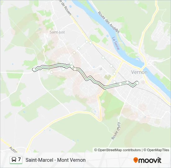Mapa de 7 de autobús