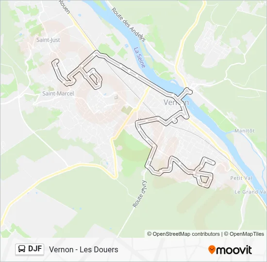 Mapa de DJF de autobús