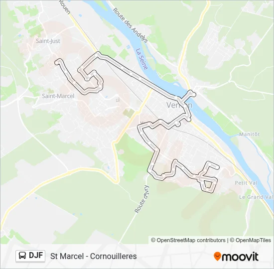 Mapa de DJF de autobús