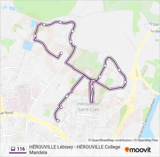 116 Bus Line Map