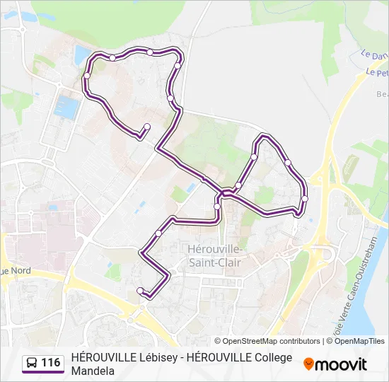 116 Bus Line Map