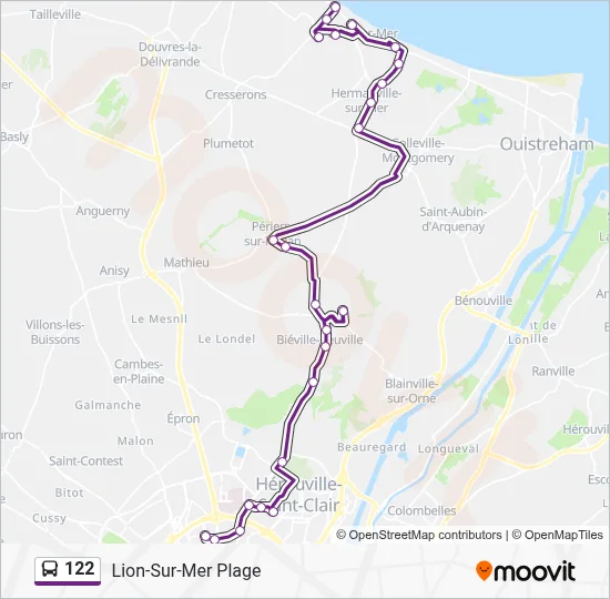 Mapa de 122 de autobús