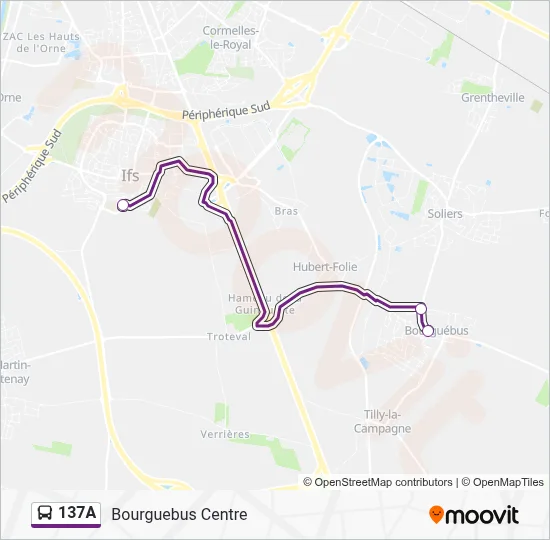137A Bus Line Map
