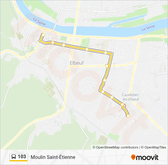103 Bus Line Map