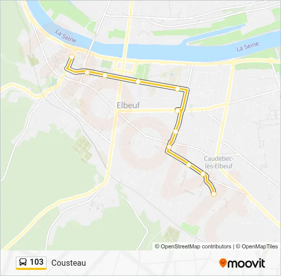 103 Bus Line Map