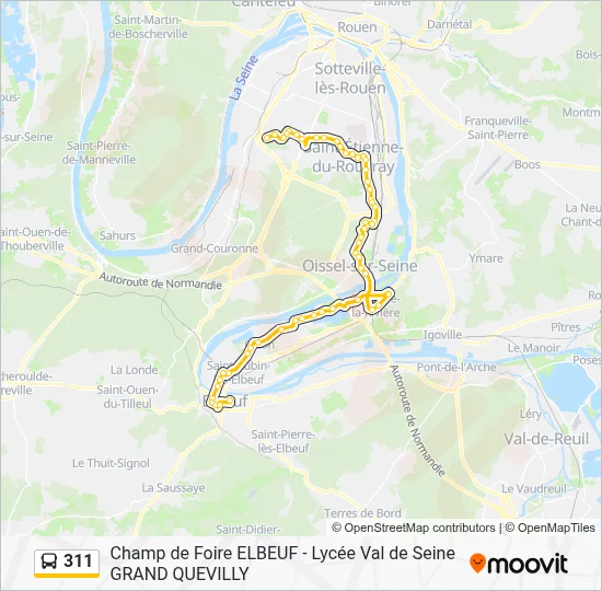 311 Bus Line Map