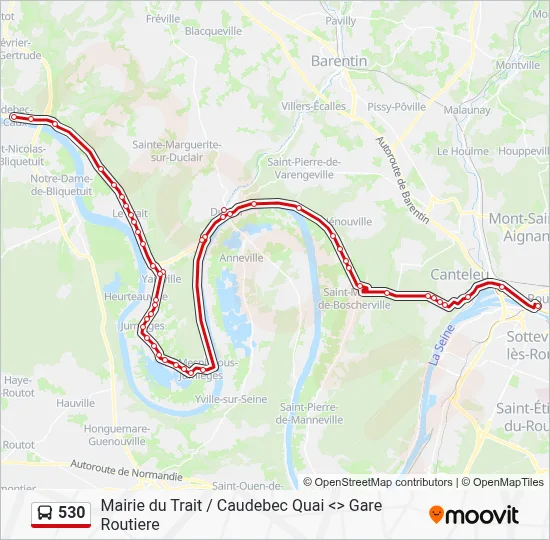 530 Bus Line Map