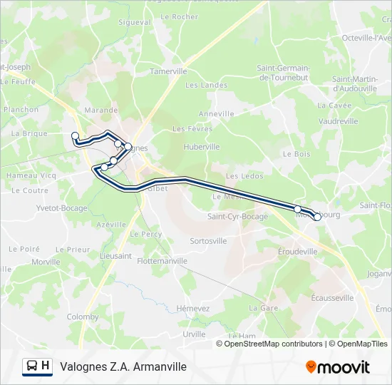 Mapa de H de autobús
