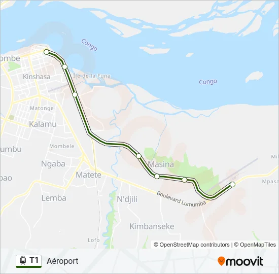 T1 Light Rail Line Map