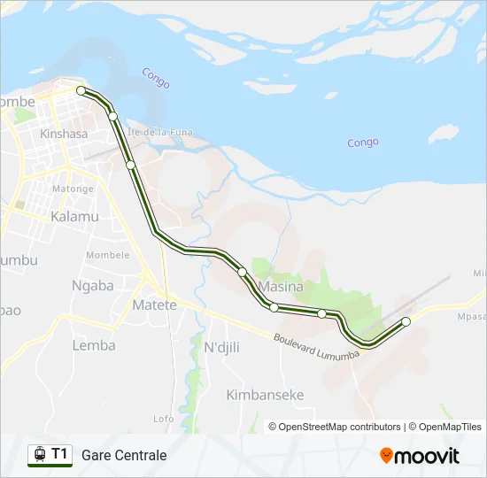 T1 Light Rail Line Map