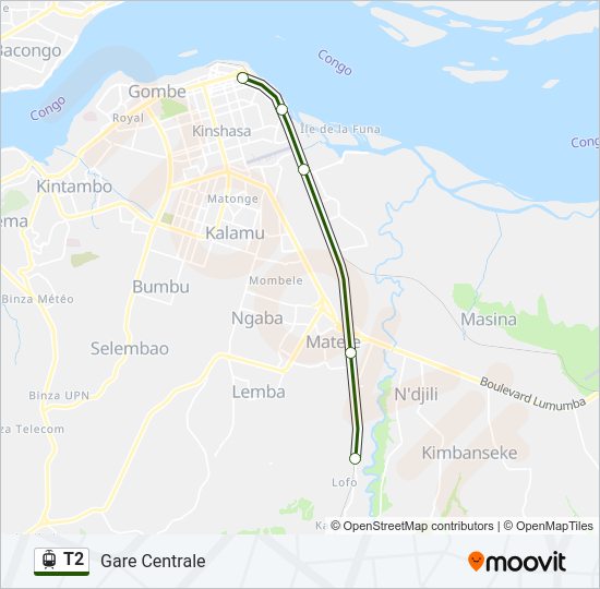 T2 Light Rail Line Map