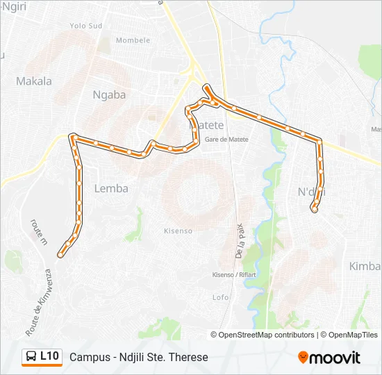 L10 Bus Line Map