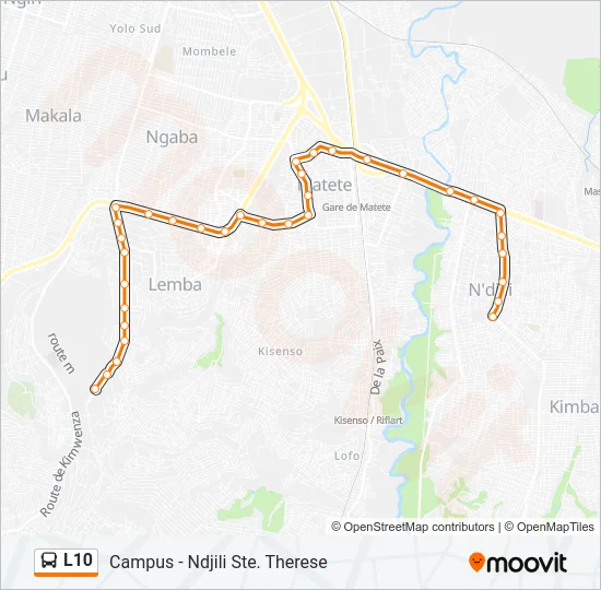 L10 Bus Line Map