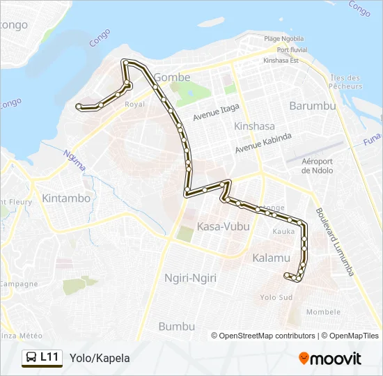L11 Bus Line Map