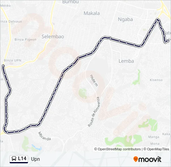 L14 Bus Line Map
