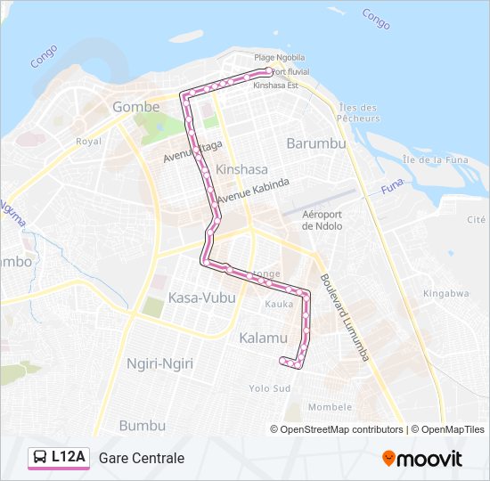 L12A Bus Line Map