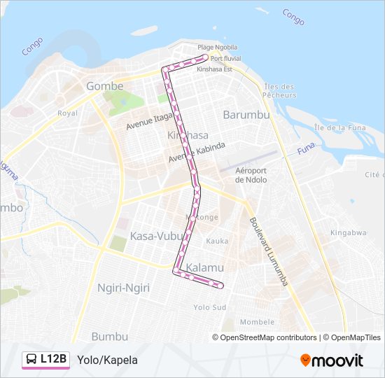 L12B Bus Line Map