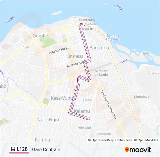 L12B Bus Line Map