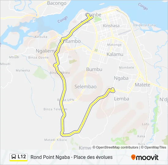 L12 Bus Line Map