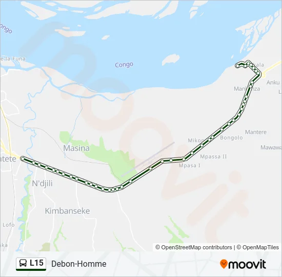 L15 Bus Line Map