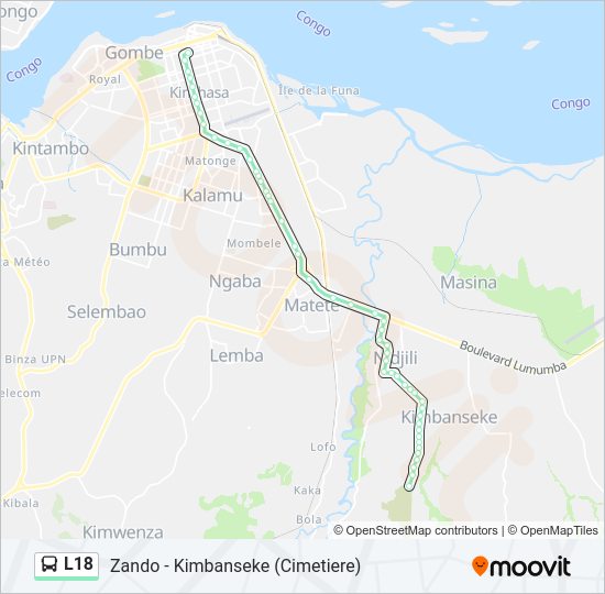 L18 Bus Line Map