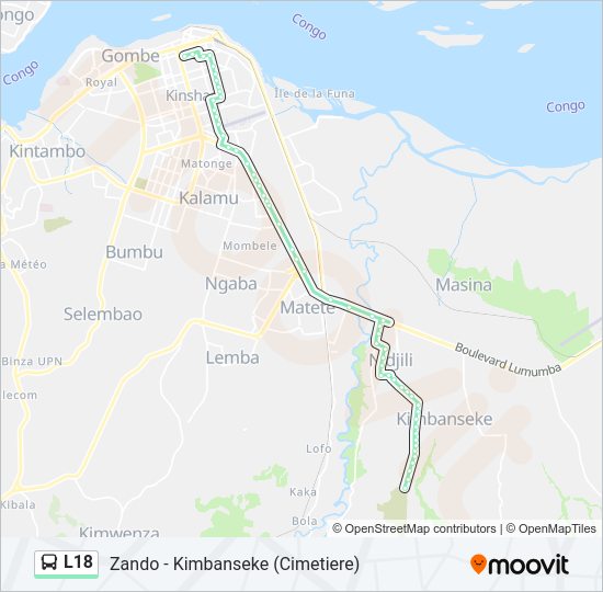 L18 Bus Line Map