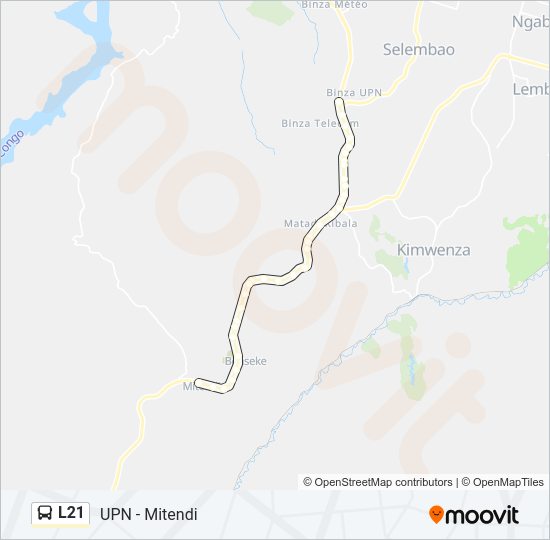L21 Bus Line Map