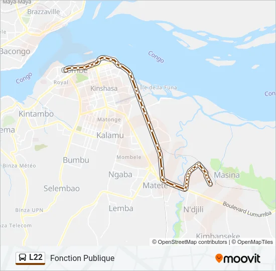L22 Bus Line Map