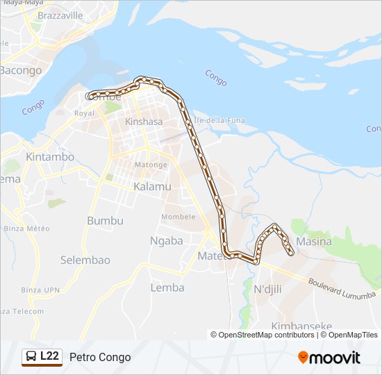 L22 Bus Line Map