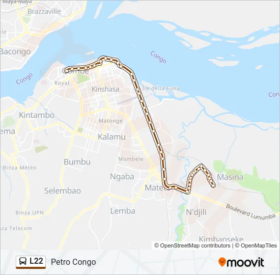 L22 Bus Line Map