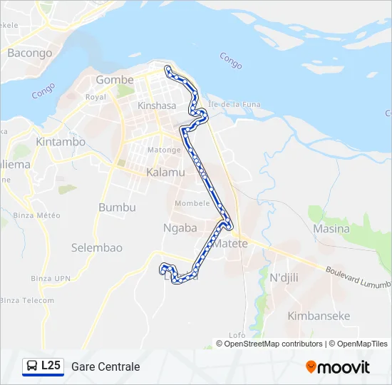 L25 Bus Line Map