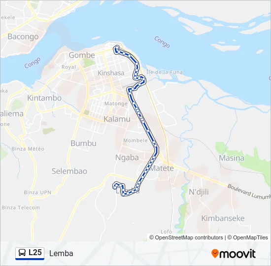 L25 Bus Line Map