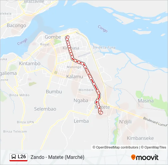 L26 Bus Line Map