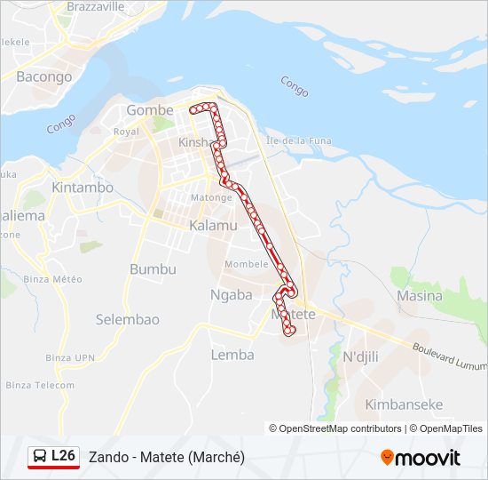 L26 Bus Line Map