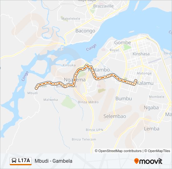 L17A Bus Line Map