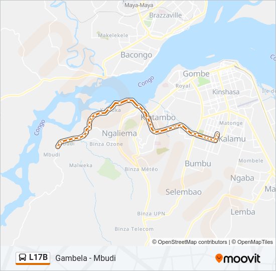 L17B Bus Line Map