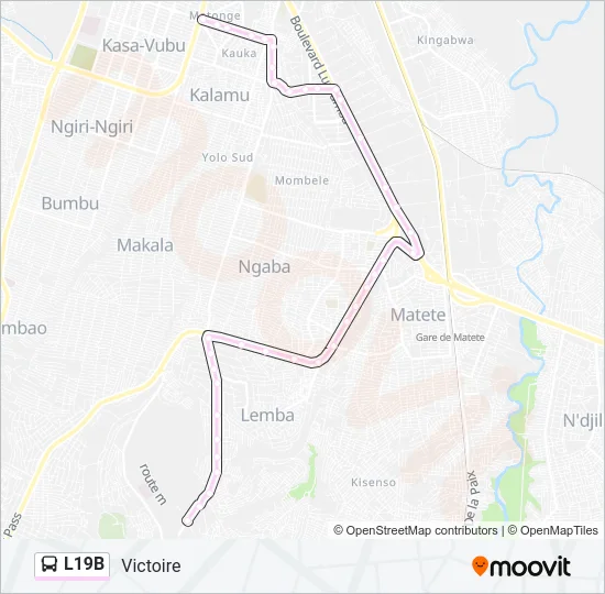 L19B Bus Line Map