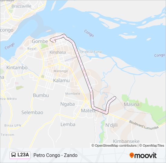 L23A Bus Line Map
