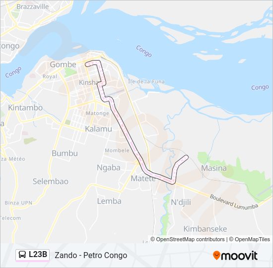 L23B Bus Line Map