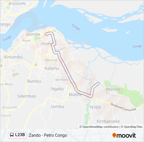 L23B Bus Line Map
