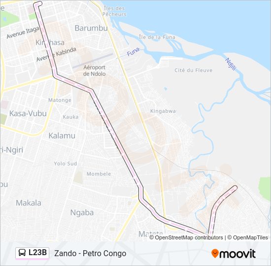 L23B Bus Line Map